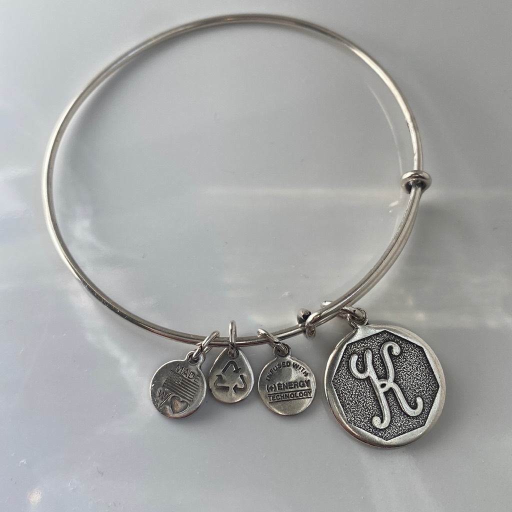 Alex And Ani K Charm Silver Bracelet 2013 10$